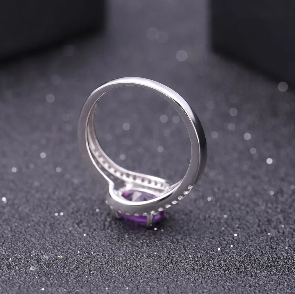 GEM'S BALLET 1.30Ct натуральный фиолетовый аметист драгоценный камень кольцо 925 пробы серебряные Свадебные обручальные кольца для женщин хорошее ювелирное изделие