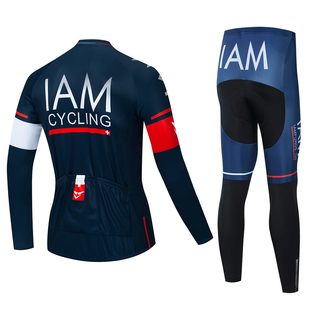 Мужская длинная велосипедная майка IAM team jumbo желтая дышащая одежда для езды на