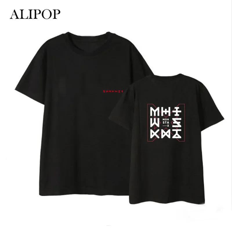 Alipop поп монста х Новинка 2017 года концертный альбом Рубашки для мальчиков хип-хоп