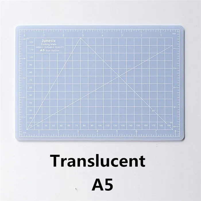 A5 Multi-Size Translucent PVC Cutting Mat Patchwork Cut Pad Rubber Carving Art Manual Tool Double-sided Self-healing Cutter Board - Цвет: A5