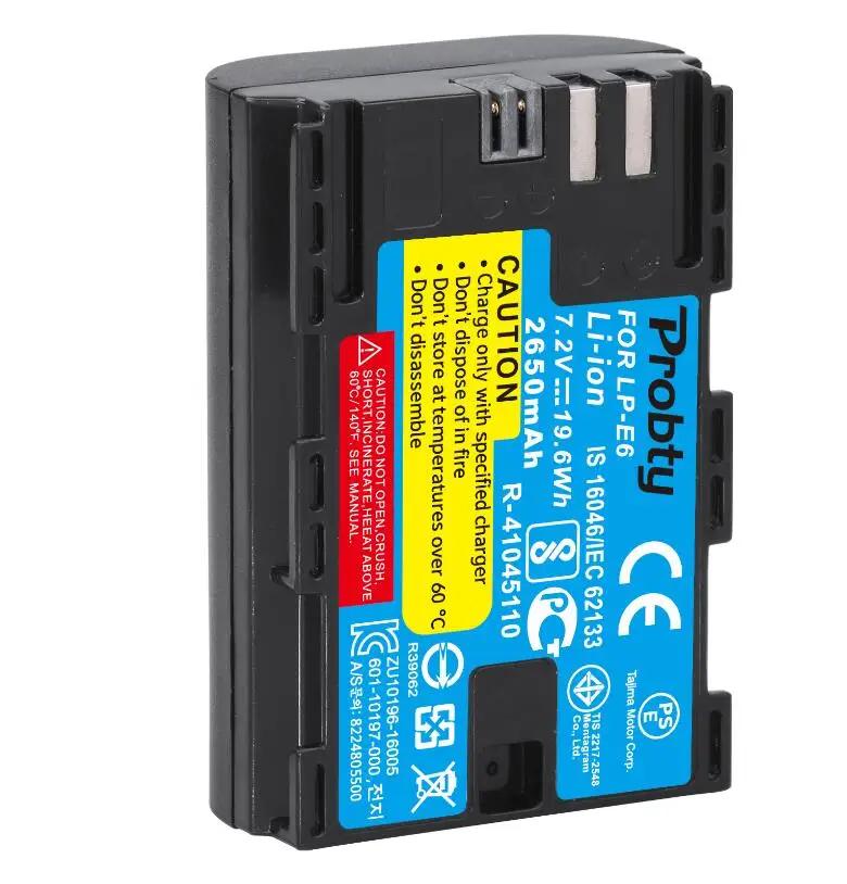 1 Pcs Battery LP E6 LPE6 LP-E6 E6N аккумулятор 2650 мАч+ светодиодный двойной зарядное устройство для камеры Canon EOS 5DS R 5D Mark II 5D Mark III 6D 7D 80D EOS 5DS R - Цвет: 1 Pcs Battery