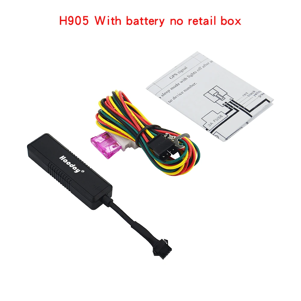 No box with battery Локатор слежения в реальном времени мини gps трекер H905 превышение скорости гео-забор сигнализация легкое управление отслеживающее устройство История воспроизведения пути - Цвет: No box with battery