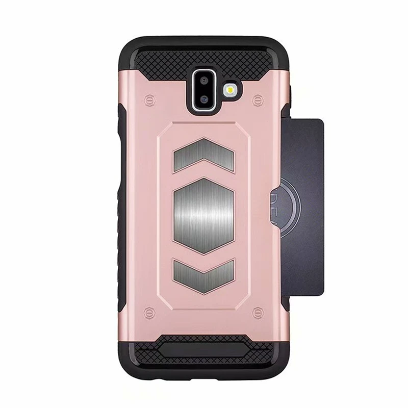 Heavy Duty Car Magnet Armor Case Shockproof Cover For Samsung Galaxy J3 J4 J6 Plus J8 2018 J5 2017 J7 Prime Back Card Slots | Мобильные