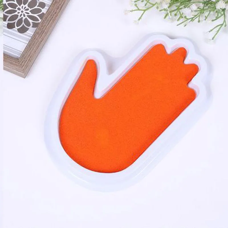 Оранжевый BalleenShiny Подушечка для чернил DIY игрушки для рисования пальцами детские забавные граффити цветные граффити штемпельная подушка штампы живопись подарок для детей - Цвет: Оранжевый