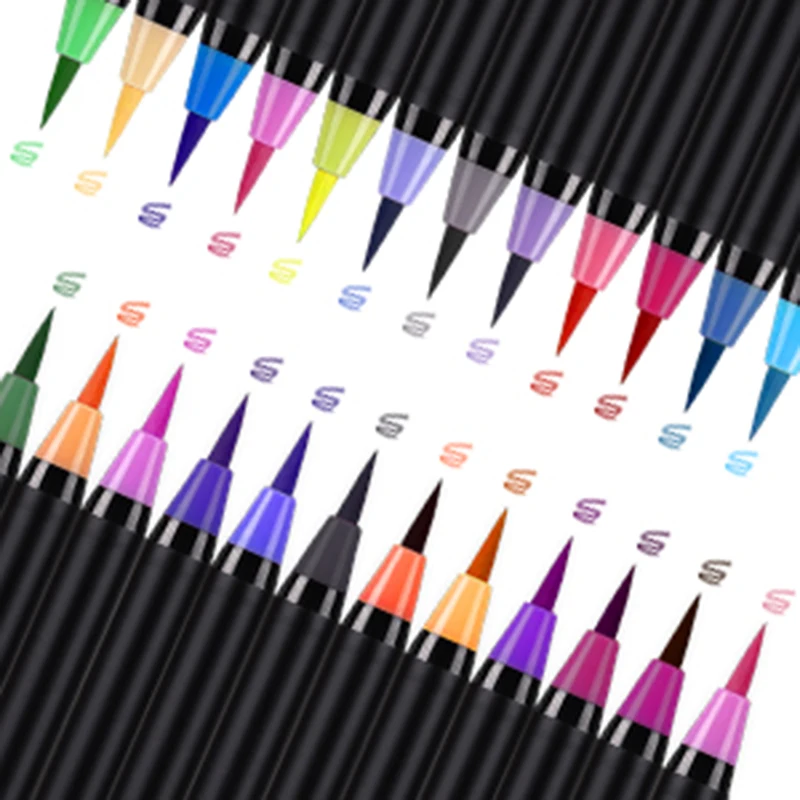 48 цветов воды цвет кисти ручка детей эскиз художественной школы маркеры щеток ing
