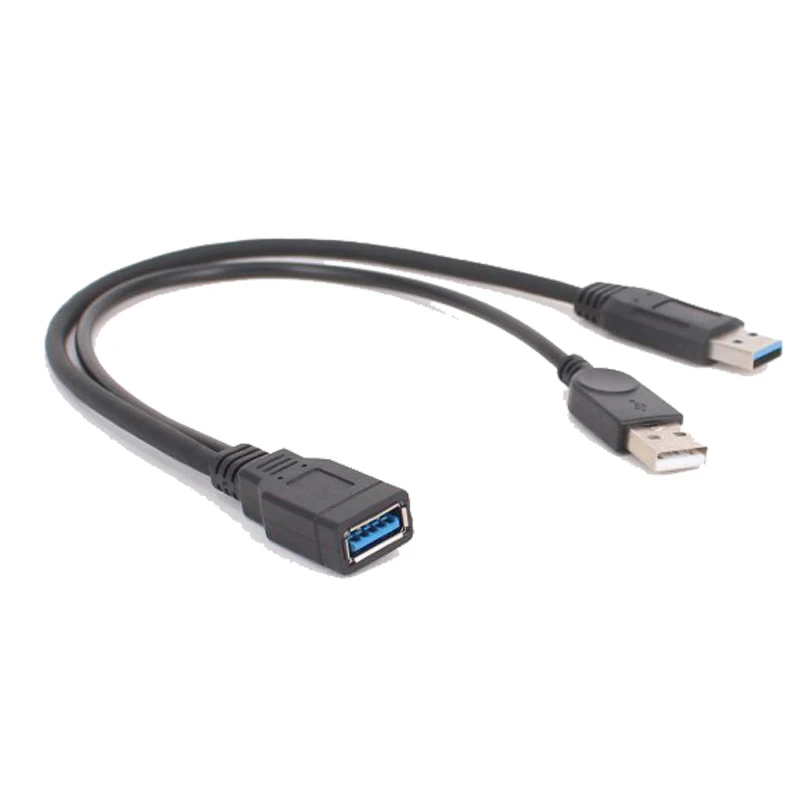 USB 3 0 Женский двойной Мужской дополнительный кабель удлинитель питания для 2 5