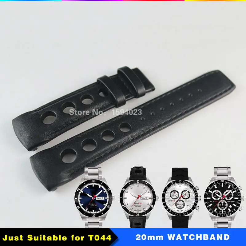 

Ремешок для часов T044430A PRS516, прочный мягкий браслет из натуральной кожи для наручных часов, T044 417, черный, 20 мм