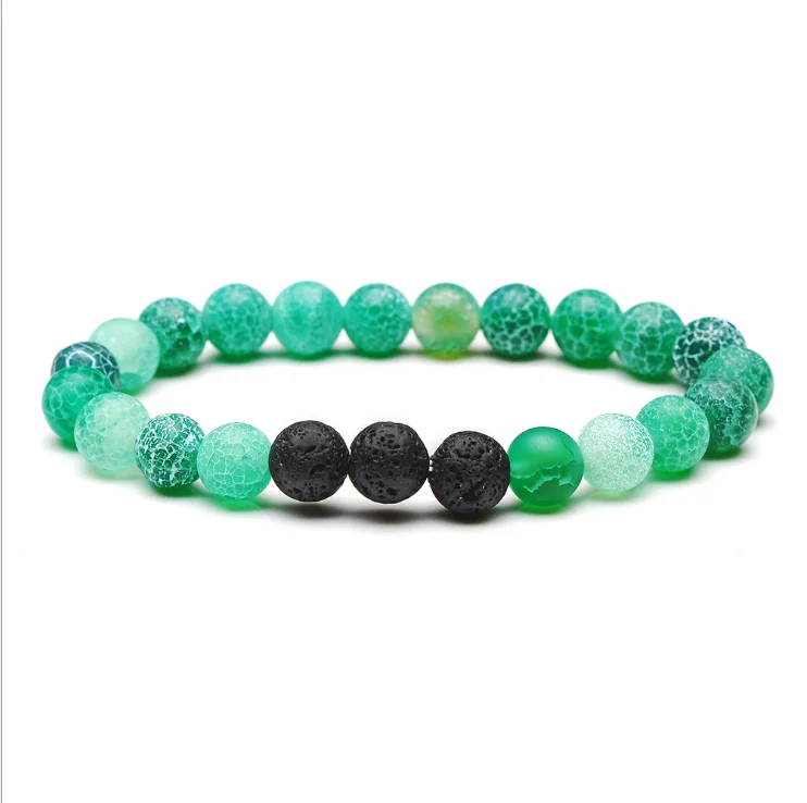 Браслет из лавового камня 8 мм круглые бусины религиозная голова Будды рейки