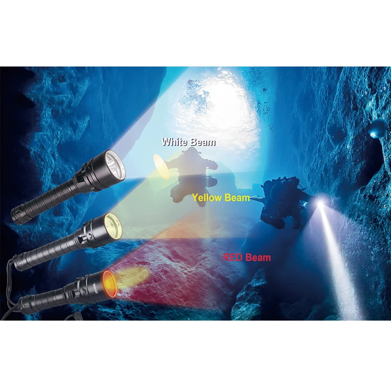 TMWT подводный фонарик 3 светодиодный 5 CREE XM L2 XML T6 холодный белый теплый фонарь для