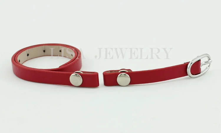 Горячая Распродажа Круглый красный кожаный браслет из нержавеющей стали 316L с