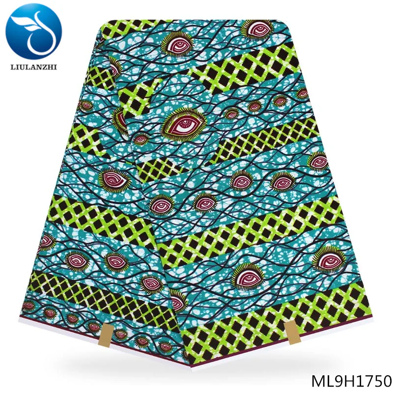 ML9H1750 LIULANZHI африканские принты воск хлопок голландский батик ткань тканый Африканский Воск голландские принты восковая ткань ML9H1750-ML9H1770 - Цвет: ML9H1750