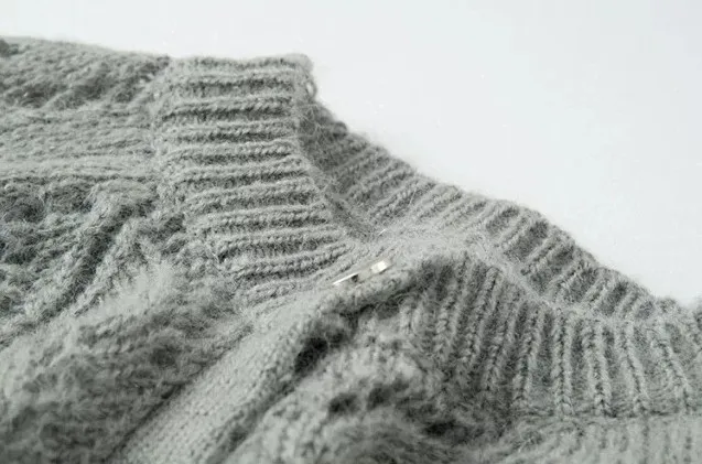 Супер Шикарный джемпер, кардиган, Осенний женский свитер, женский шерстяной Мохеровый джемпер, свитер с пуговицами