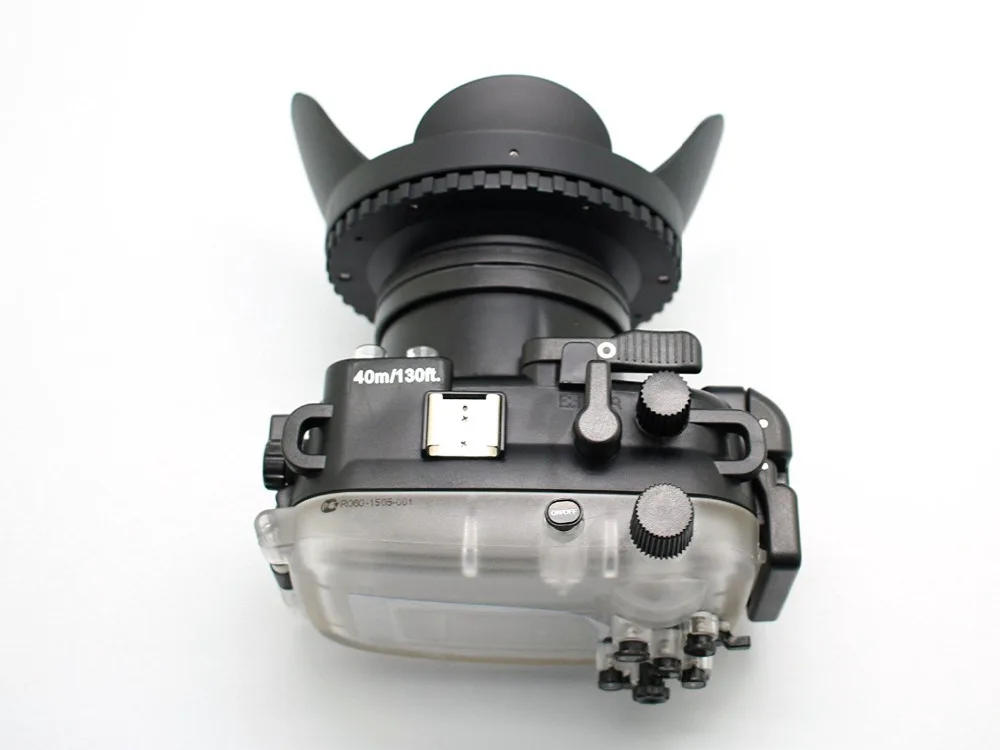 

Meikon 40M/130FT Underwater Camera Waterproof housing case for canon G7X + 67mm Round Dome Port Fisheye +Red Filter