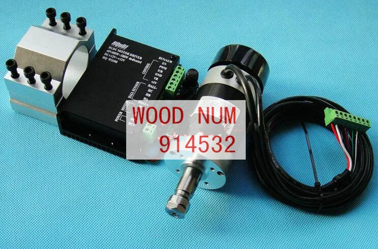 ER11~48V~ 400W Air-cooled brushless DC spindle motor + matching driver fixture | Machine Tool Spindle