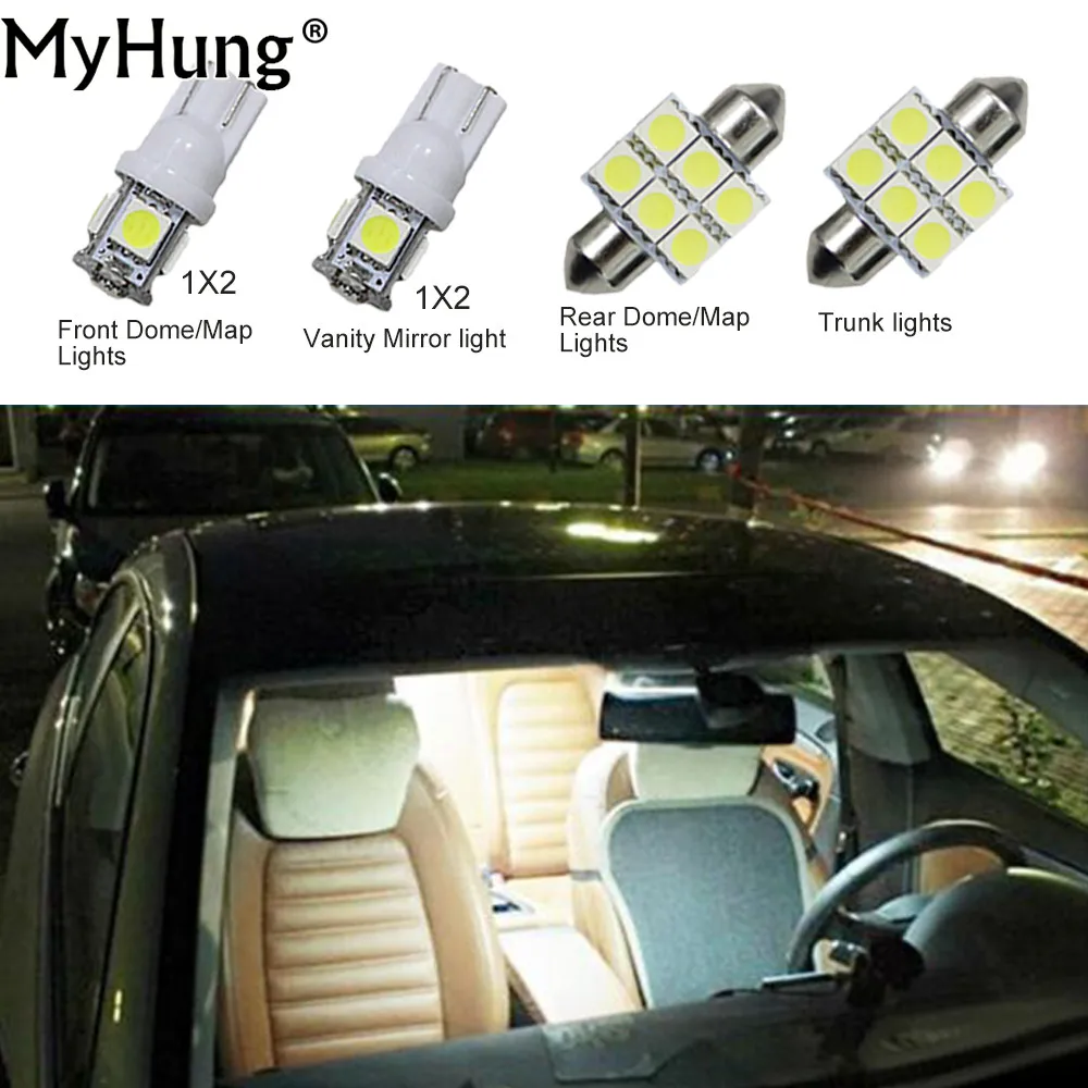 

Convenience Bulbs Car Led Headlight C10W W5W Replacement Bulbs For Toyota Highlander (Second row single switch) White 6PCS