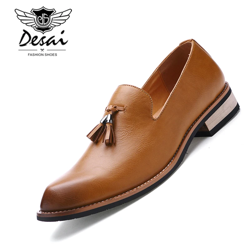 Мужская деловая обувь с острым носком в Корейском стиле мужские повседневные