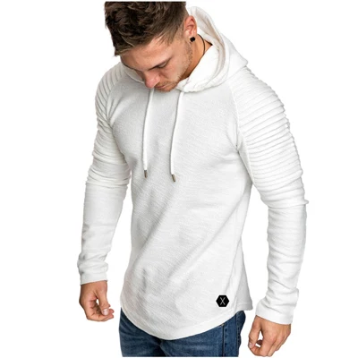DIMUSI весна осень Мужская мода толстовка с капюшоном пальто мужские Moletom Masculino модные толстовки Тонкий спортивный костюм TA297 - Цвет: White