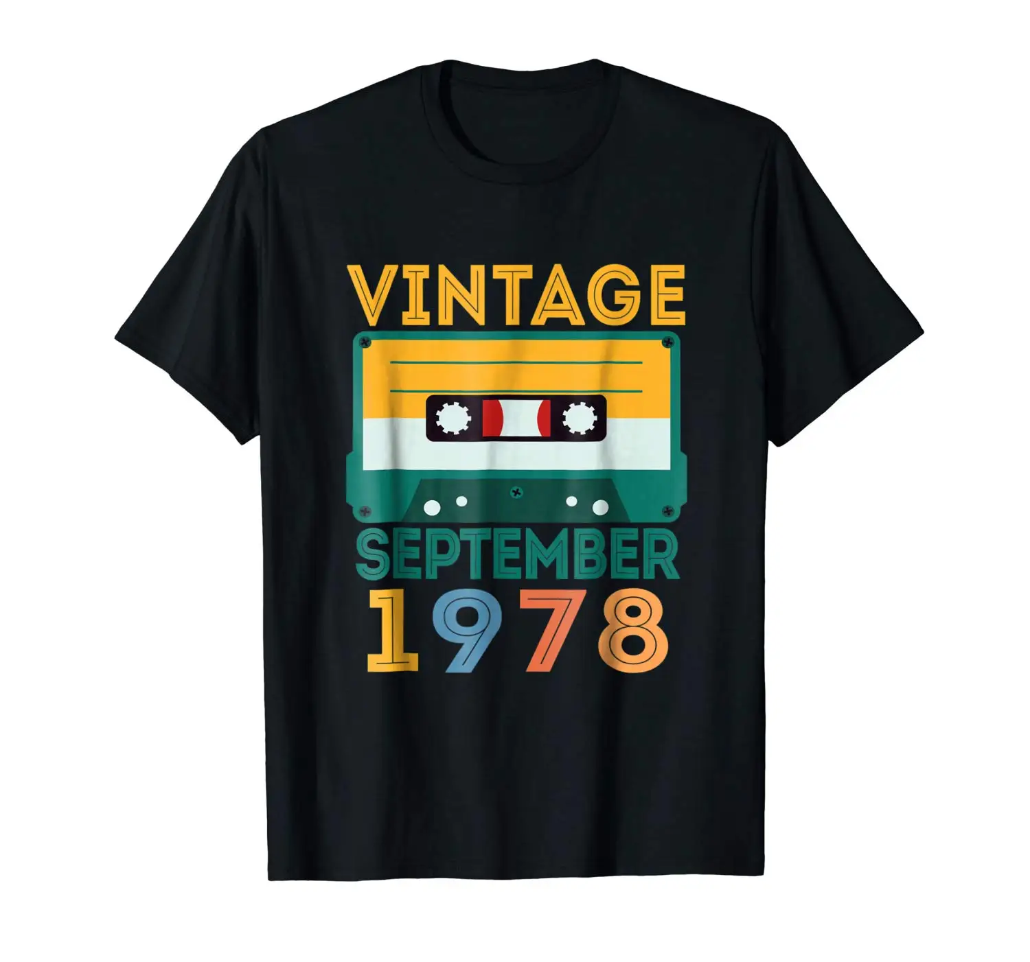 

40th Birthday Gift Vintage 1978 Year Old Mixtape T-Shirt Men Casual Short Sleeve T Shirt Harajuku Funny Men Tee Shirts