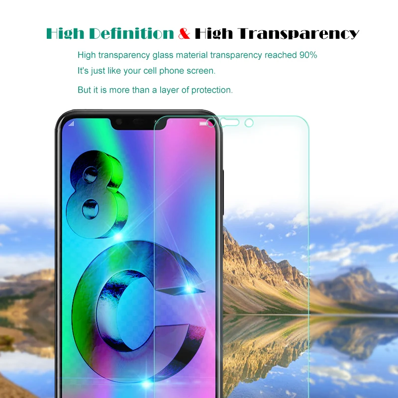 2 шт. закаленное стекло премиум-класса для Huawei Honor 8C защита экрана прозрачная