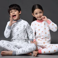 new 2018 thermal underwear for children boys girls thicken warm pajamas set 100 cotton kids winter long john teenage sleepwear