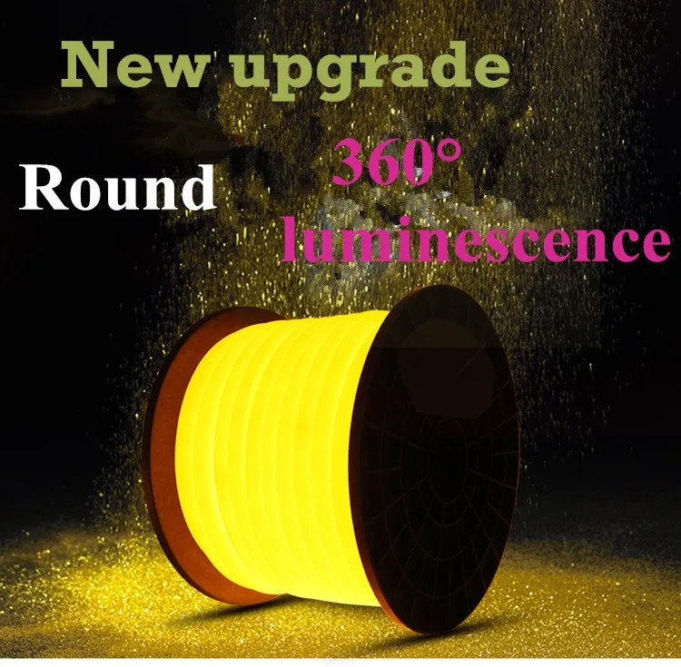 Фиолетовый круговой гибкий ламповый ремень 2835SMD светодиодный мягкий неоновый светильник, 120 светодиодный s/m светодиодный гибкий неоновый светильник 50 м/рулон