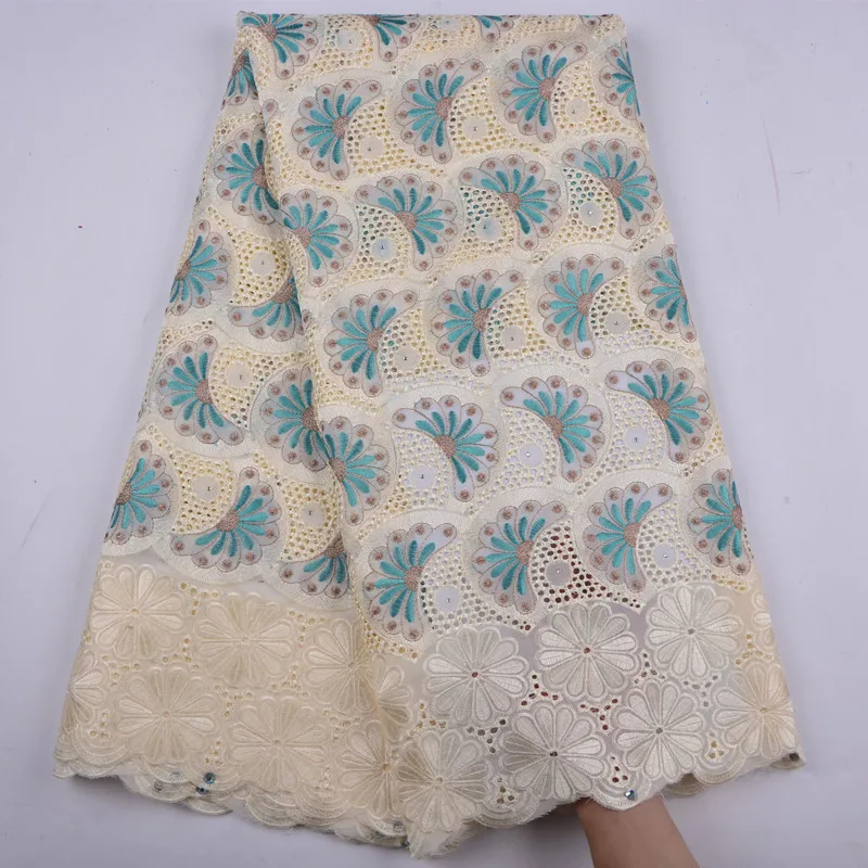 Африканская вуаль кружевная Ткань 5 ярдов высококачественное кружево