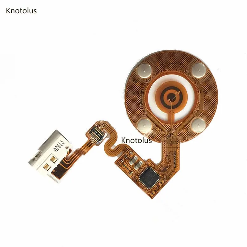 Новинка белый аудиоразъем для наушников Knotolus гибкий ленточный кабель Clickwheel клей
