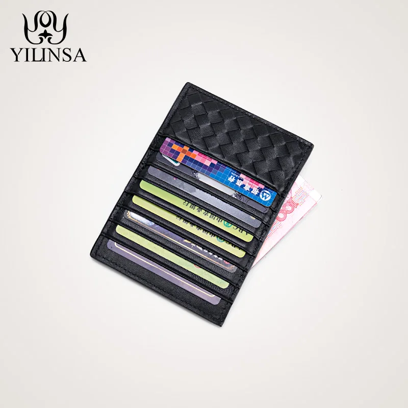 Кошелек унисекс из натуральной овечьей кожи с отделением для карт|credit card holder|card