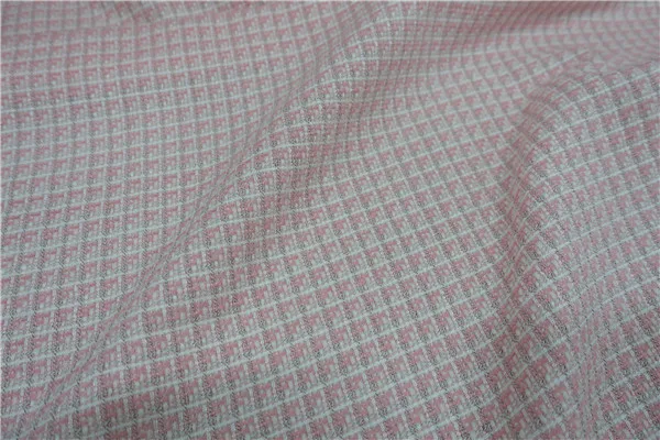 Бесплатная доставка ткань в розовую и белую клетку сотканая с лентой цена за 1