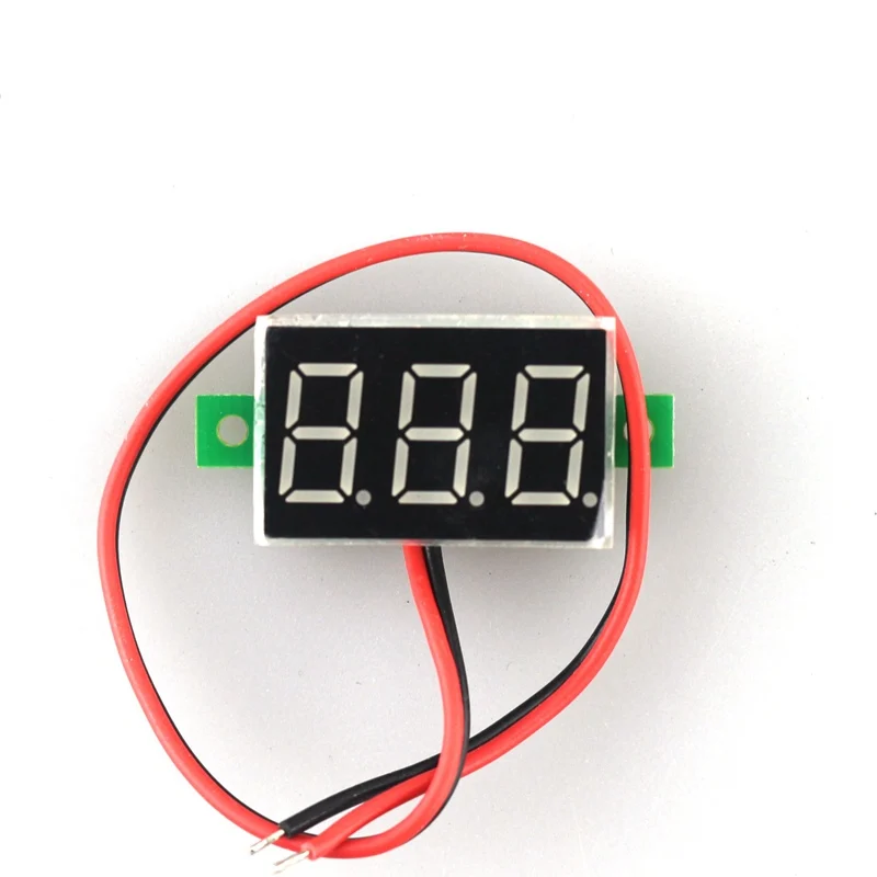 20 шт./лот красный светодиодный дисплей Панель вольтметр цифровой DC 2 5 30 в вольт