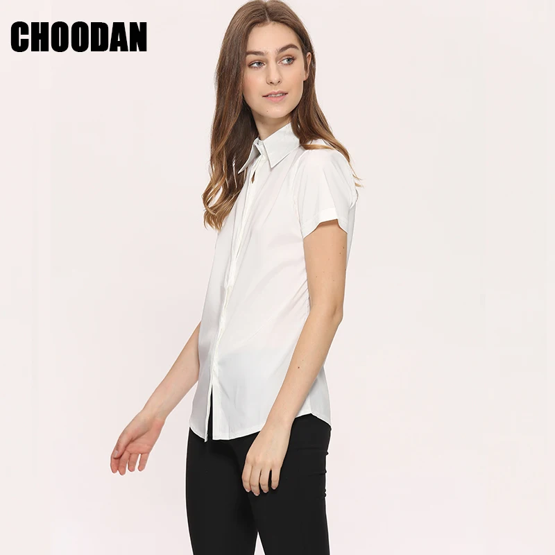 Блузка женская с коротким рукавом модный белый топ в Корейском стиле преппи
