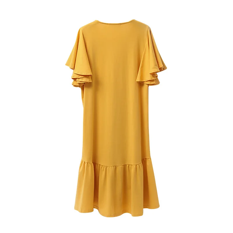 XL 5XL плюс Размеры повседневные женские платья 2019 летняя модная обувь с бантиками