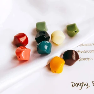 Акриловая смола круглые пластмассовые бусины кулон, браслет, серьги аксессуары расходные материалы для изготовления ювелирных изделий Diy ручной работы 10 шт.