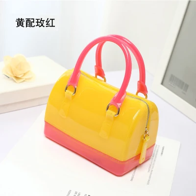 Yellow Hot Pink LIXUN силиконовые летние сладкие конфеты желе сумки для женщин Повседневная сумка женская через плечо пляжные сумки для девочек сумка Bolsas - Цвет: Yellow Hot Pink