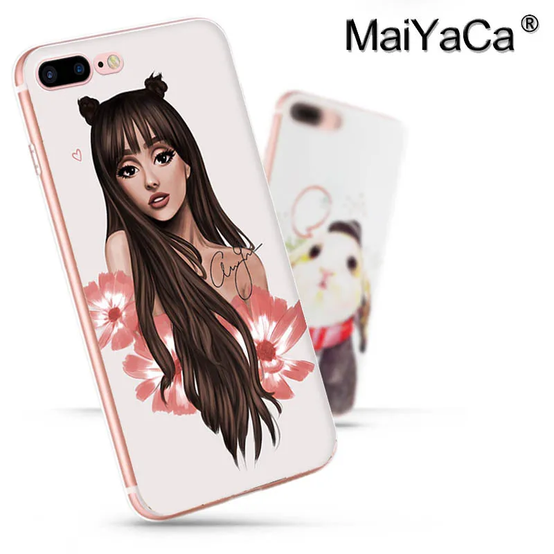 MaiYaCa Cat Ar Ariana Grande прозрачный мягкий ТПУ чехол для телефона iPhone 8 7 6 6S Plus X 5 5S SE 11pro