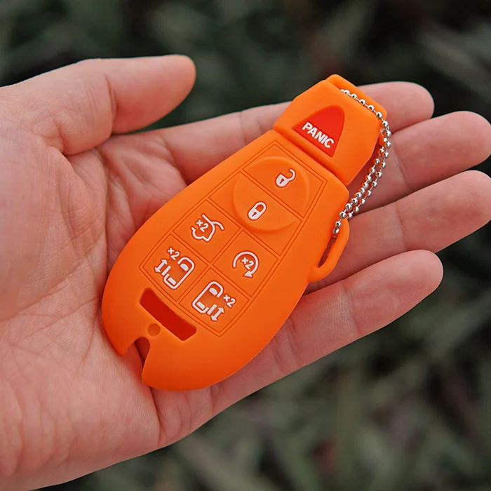 Силиконовый резиновый защитный чехол для ключа Chrysler Town Country Jeep Commander Dodge Grand Caravan