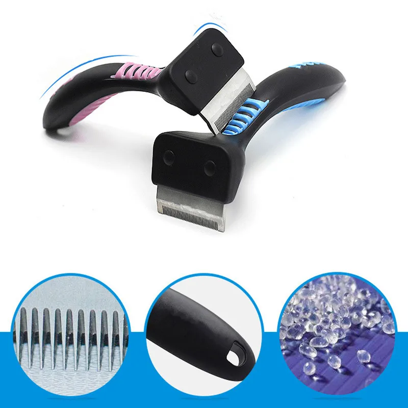 Щетка для удаления волос для собак и кошек, расческа, инструменты для ухода за домашними животными, триммер для волос, расческа для кошек и собак