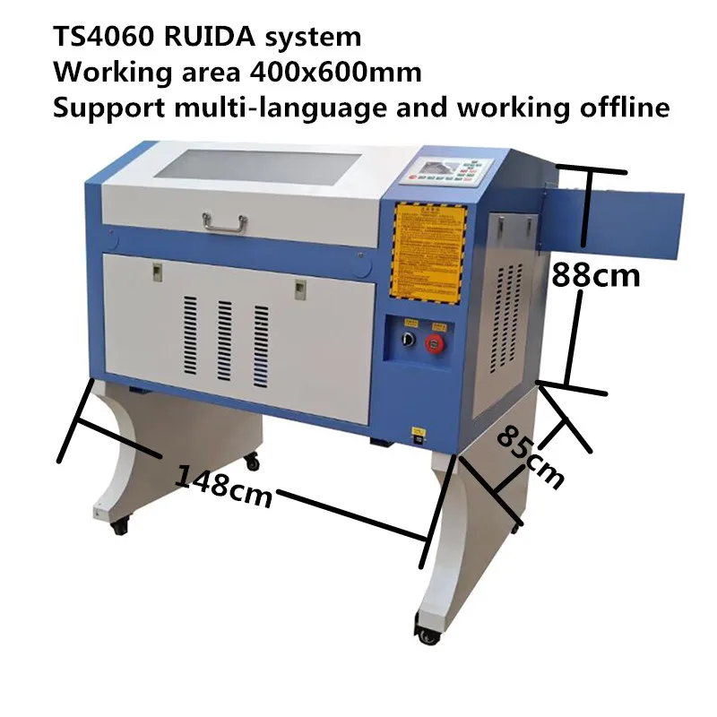 Профессиональный резиновый лазерный гравировальный станок JNHXSK цена TS4060 400x600 мм