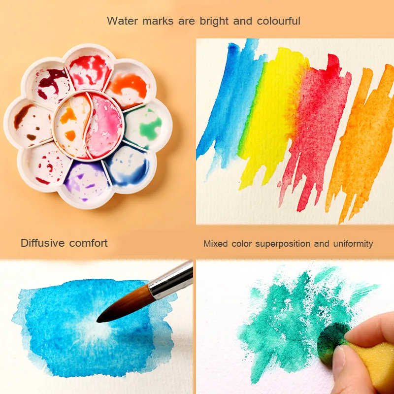Портативная Акварельная пудра 36 цветов губчатая краска для торта моющаяся