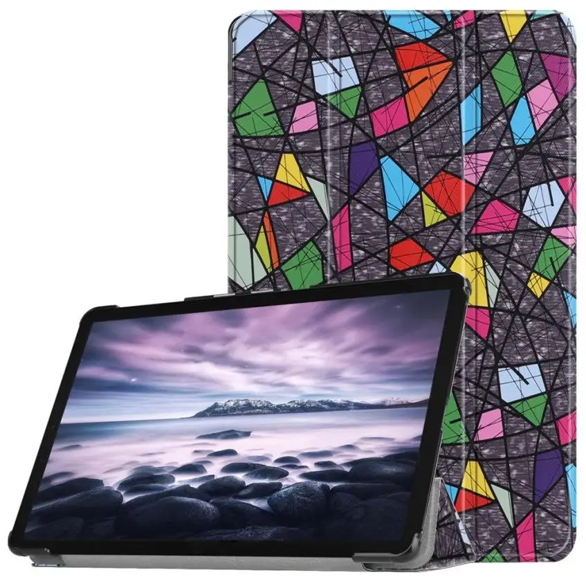 G Высокое качество Tri-fold Кожа PU Смарт чехол для samsung Galaxy Tab A2 10,5 дюймов T595 l0808#3 - Цвет: G
