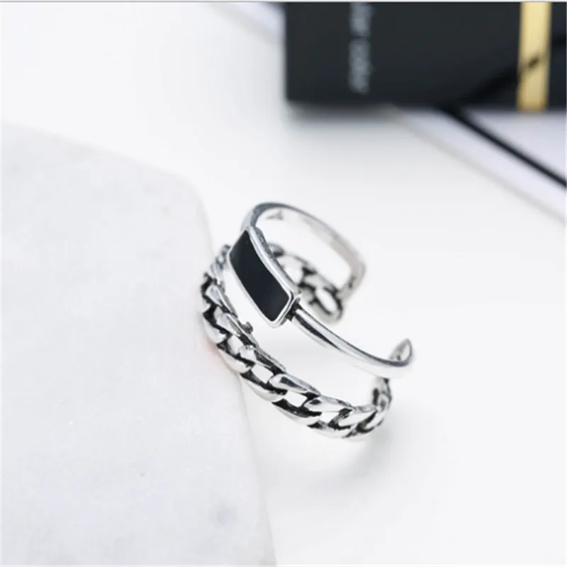 2019 мужские кольца 100% для прямоугольной глазури винтажные тайские ювелирные