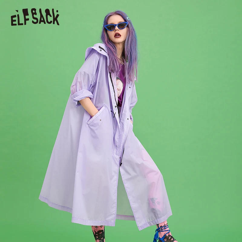 Женская солнцезащитная накидка ELF SACK лавандовая в корейском стиле повседневное