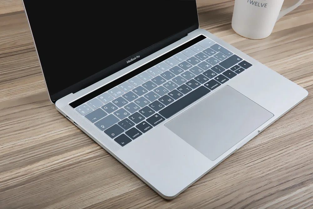 Для Macbook Pro 13 15 клавиатура с сенсорной панелью, наклейка, Европейский русский, испанский, французский, английский, градиентный цвет