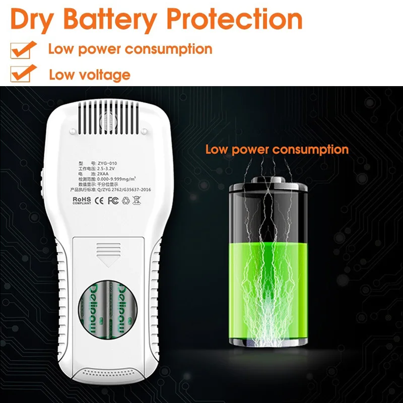 Лучший портативный монитор качества воздуха HCHO TVOC PM2.5 PM10 детектор формальдегида