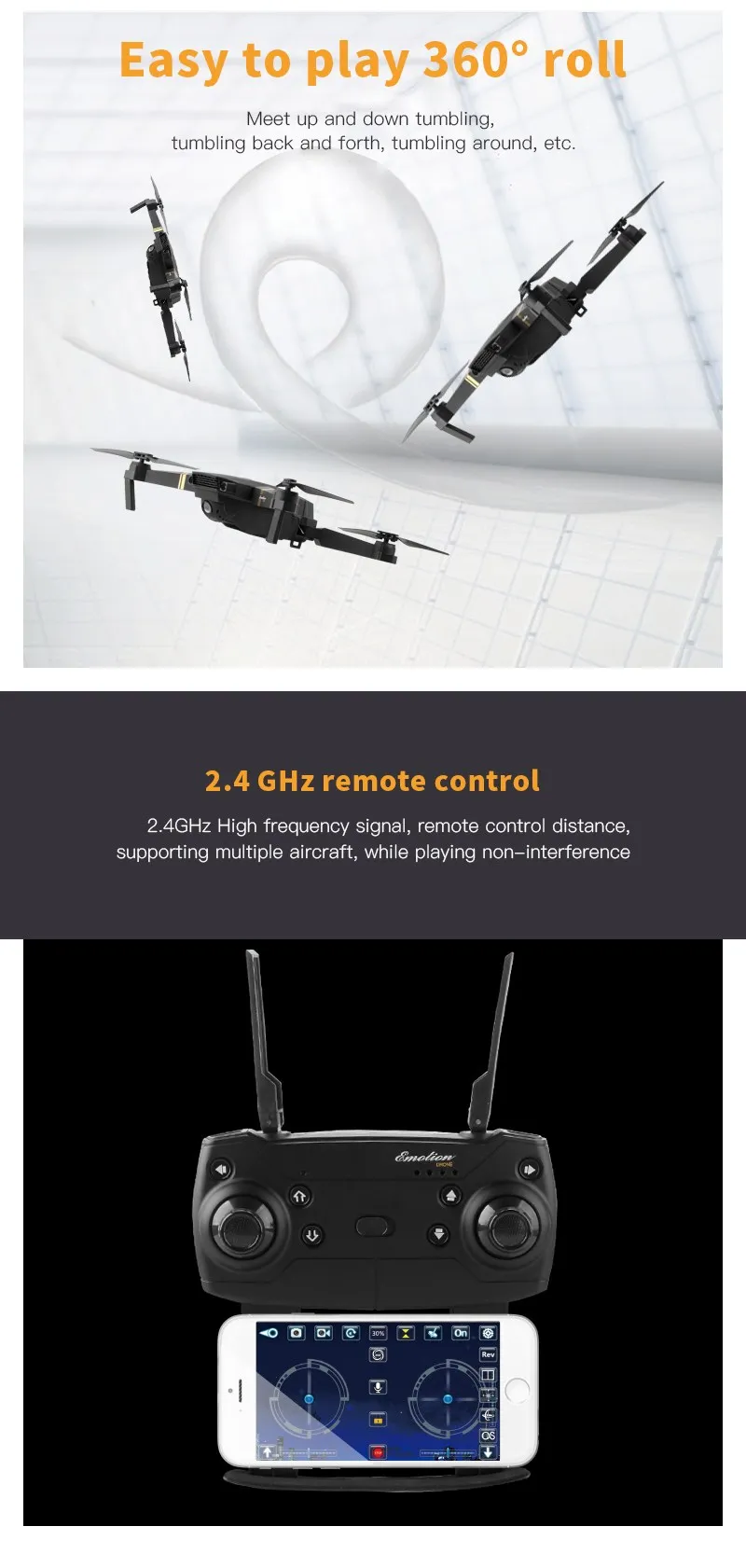 Eachine E58 Wi-Fi FPV с широкоугольной HD камерой Режим высокой фиксации складной рычаг RC Квадрокоптер RTF VS VISUO XS809HW