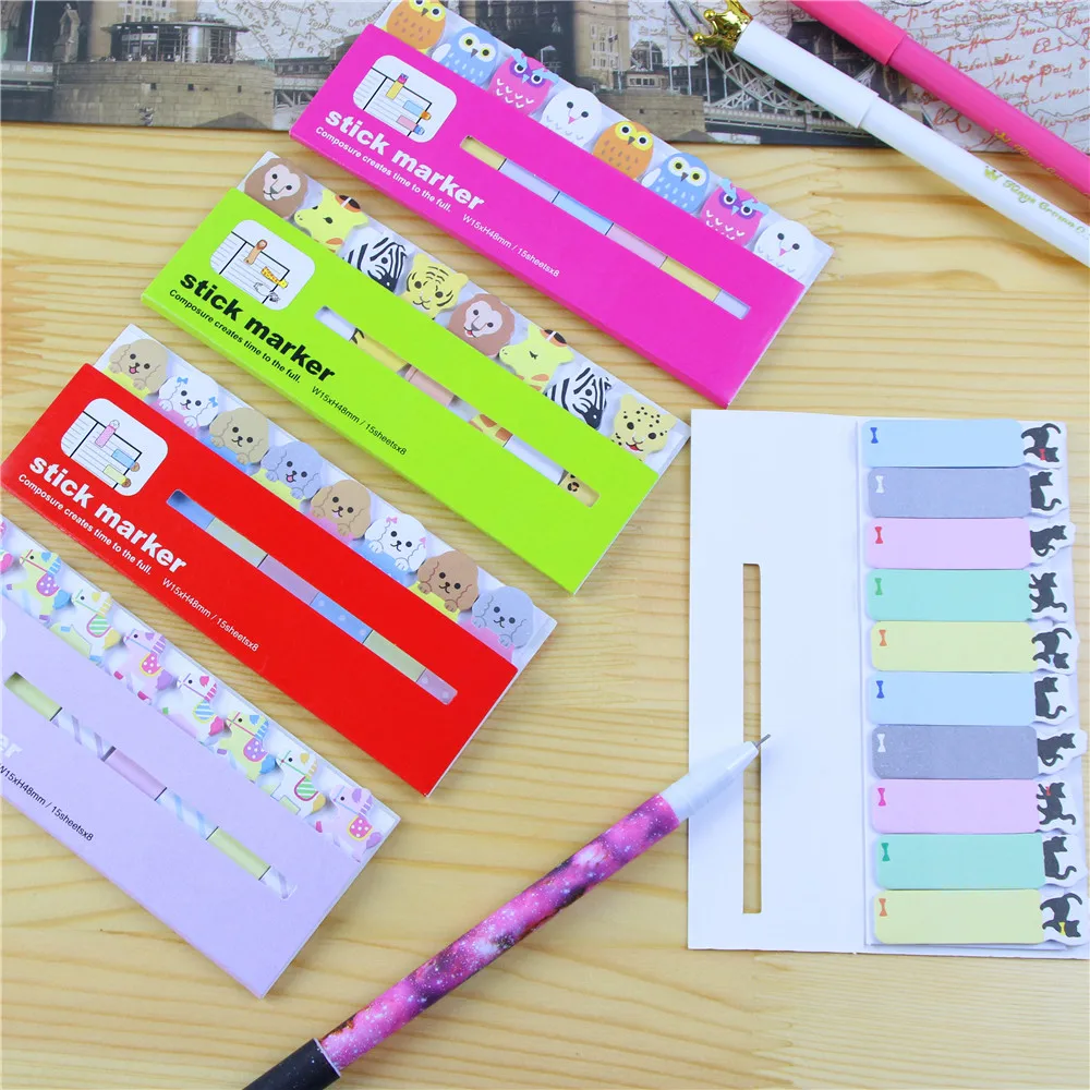 1 шт. милые канцелярские товары Мультяшные животные маркеры записная