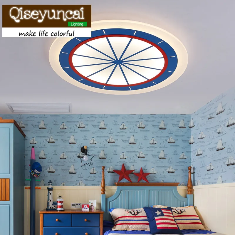 

Qiseyuncai 2018 children's room led eye protection Acrylic ceiling lamp, boy room, warm bedroom lighting