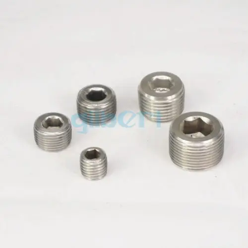 1/16 &quot 1&quot NPT Male SS304 потайная Торцевая вилка Внутренняя шестигранная головная