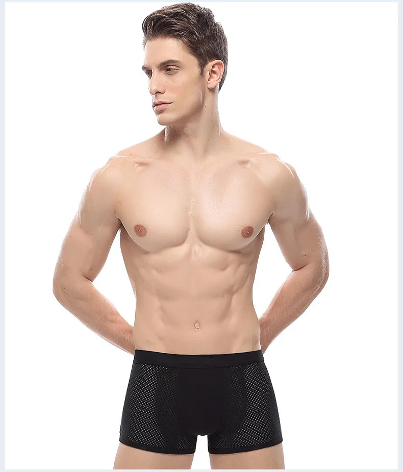 Sexy underwear Men Mesh Shorts plus size Solid Men's Clothing panties shorts Sexy fat guy 100kg mens shorts nsnk01
