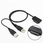 Тонкий SATA кабель USB 2,0 к 6 + 7 13Pin с внешним источником питания USB2.0 для ноутбука